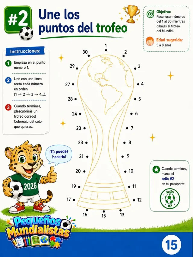 Actividad: une los puntos para dibujar el trofeo