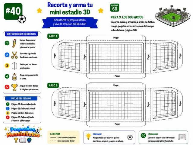 Actividad: recorta y arma tu mini estadio 3D